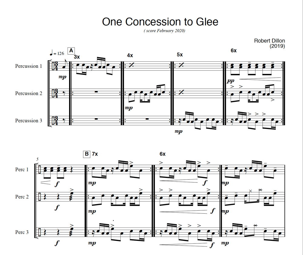Image of One Concession to Glee - Score and Parts