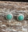 Aventurine Round Rope Post Earrings (#1136)