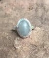 Aventurine Crosshatch Single Band Oval Ring (#1139)