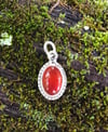 Carnelian Oval Rope Pendant (#1141)