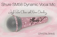Image 3 of Personalised Shure SM58 Wired Vocal Mic in Baby Pink Crystals