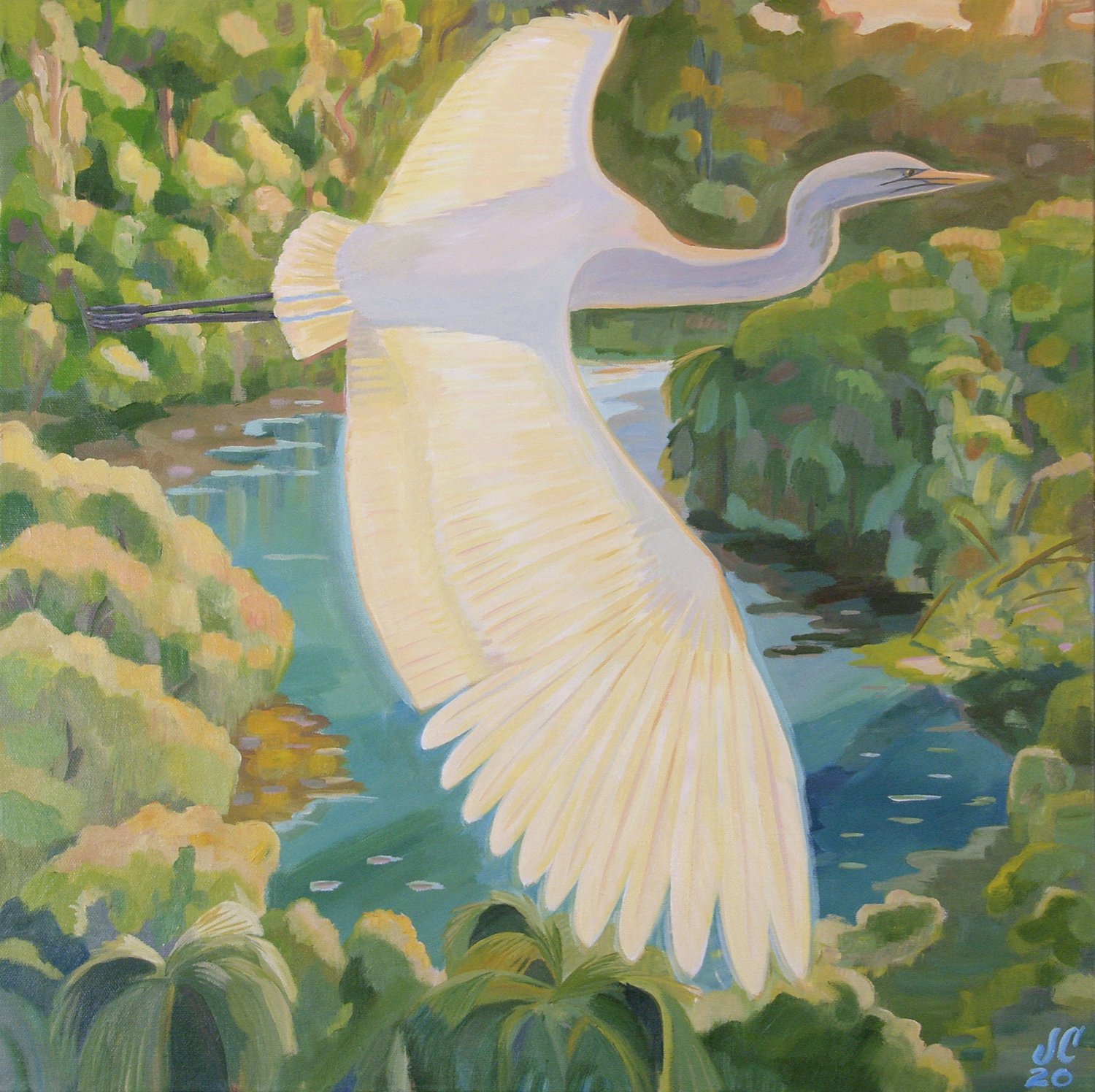 Image of Soaring Egret