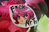 Limited Angry Pink Phi "No NFT" Stickers