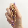 LONG CHAIN DROP STUD EARRINGS 