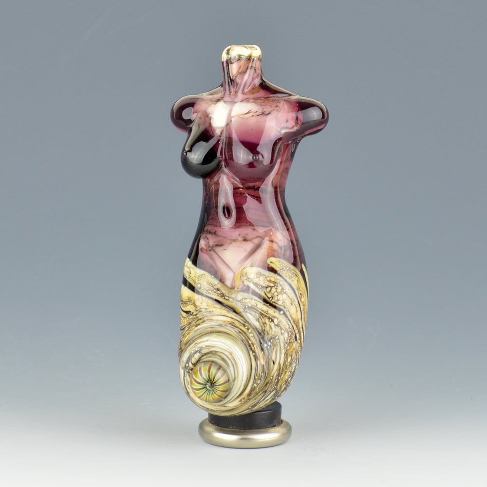 Image of XXL. Amethyst Goddess - Flamework Glass Sculpture Bead 