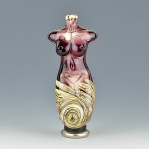 Image of XXL. Amethyst Goddess - Flamework Glass Sculpture Bead 