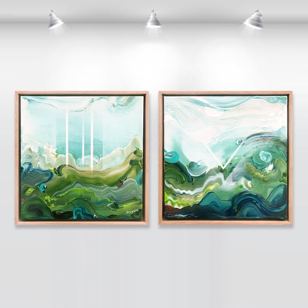 Image of Country no.44 - diptych, FRAMED