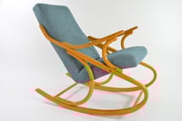 Image 1 of  Rocking Chair tchécoslovaque bleu chiné