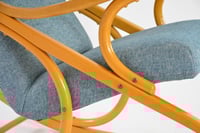 Image 2 of  Rocking Chair tchécoslovaque bleu chiné