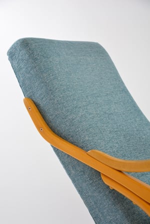 Image of  Rocking Chair tchécoslovaque bleu chiné