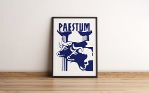 Serigrafia Paestum blu