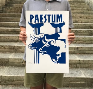 Serigrafia Paestum blu
