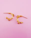 Stoneset Hoops - Gold Plated