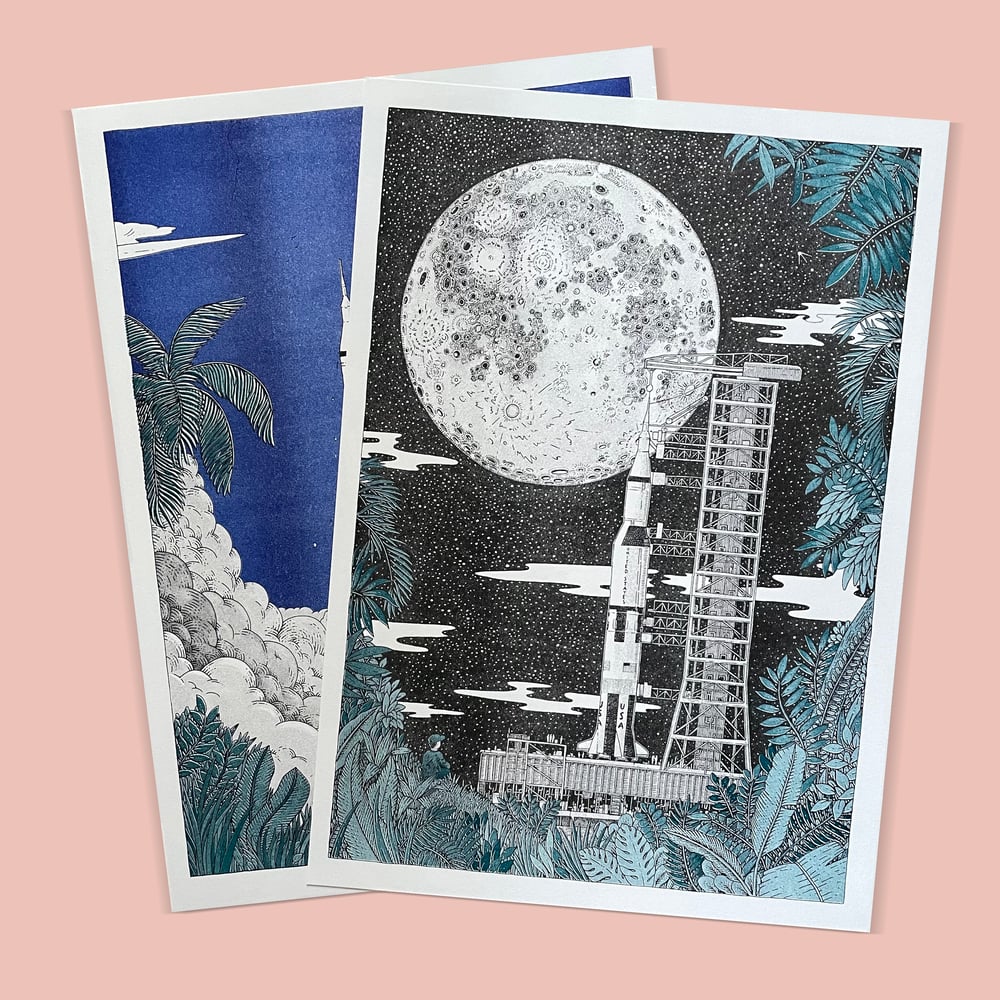 Image of Space Race riso print pack