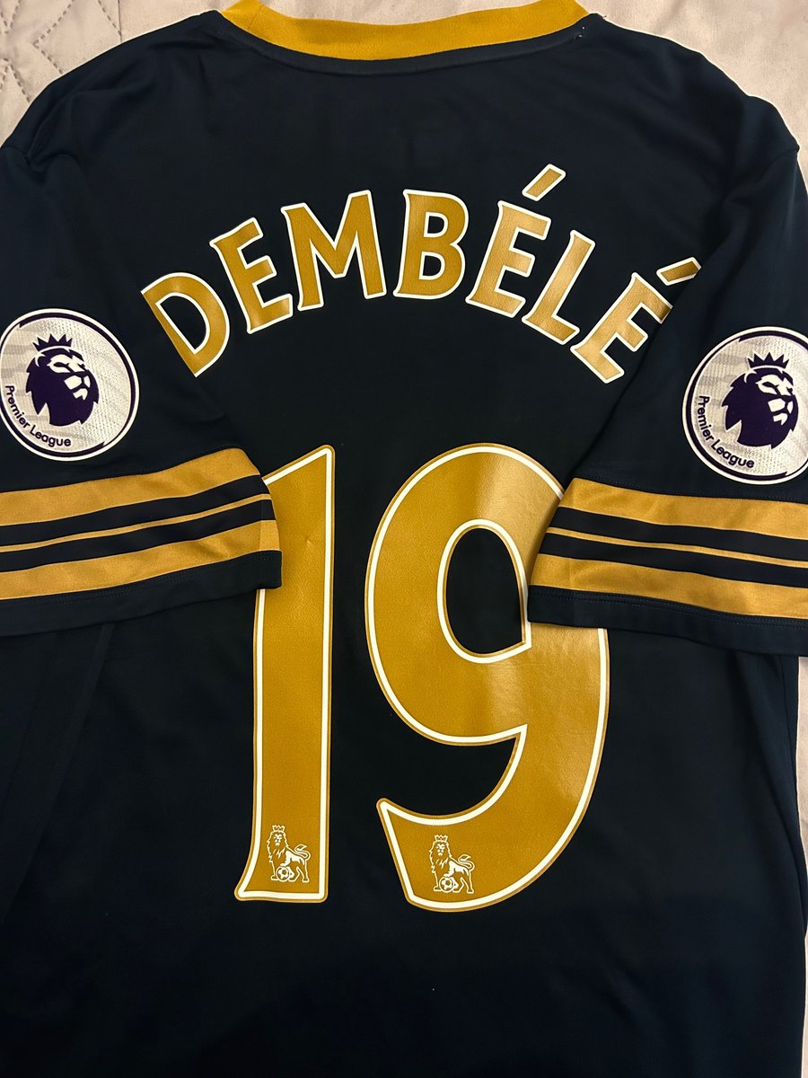Image of Tottenham Hotspur “DEMBELE 19” 2016/17 Away Shirt + PL patches (L)