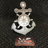Anchor w/ Ships Wheel - Two Layer Hitch Cover
