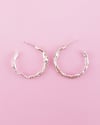Lavish Textured Chain Hoops