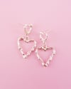 Small Double Melted Heart Studs