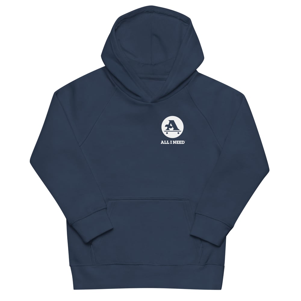 Kids youth A-logo eco hoodie / white logo