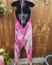 Image 5 of Hot pink tie dye jewelled jumpsuit