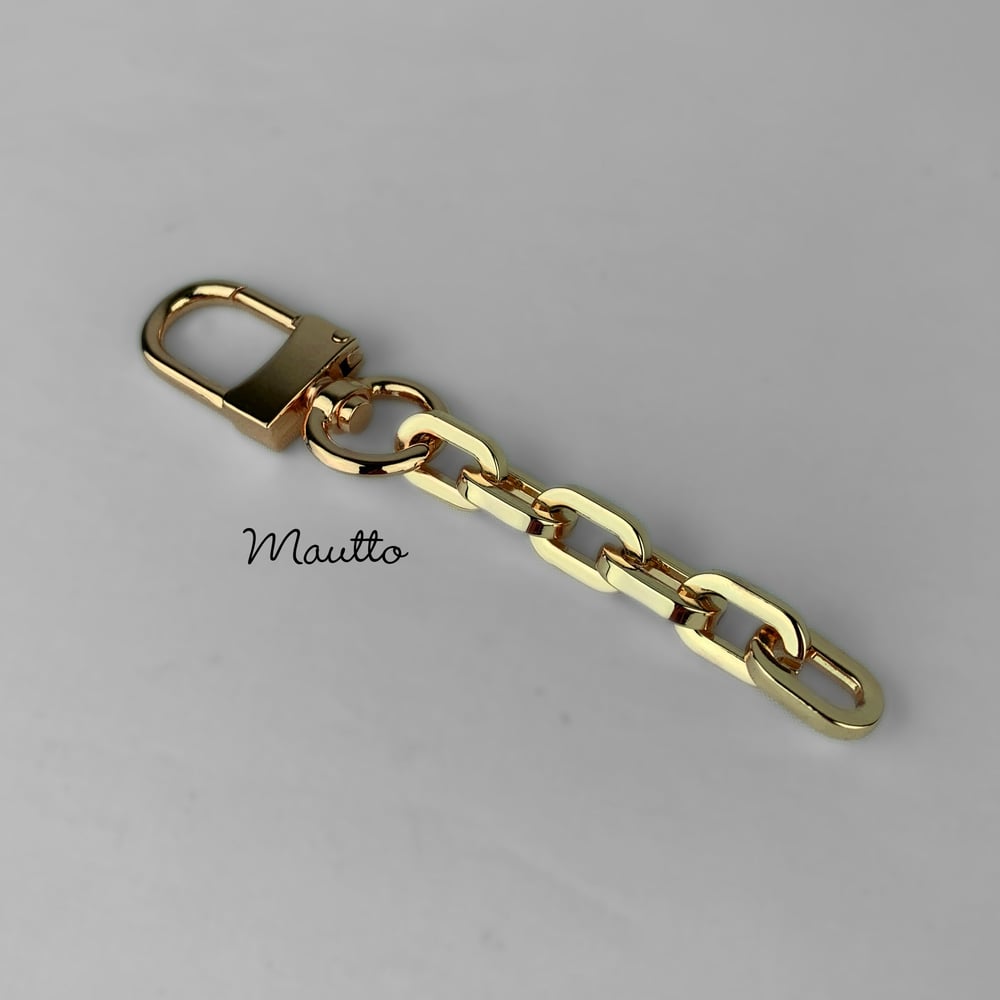 Image of Strap Extender for LV & more - Large Clip for Bags with Thick Hardware - Heavy Duty Gold-tone Chain 