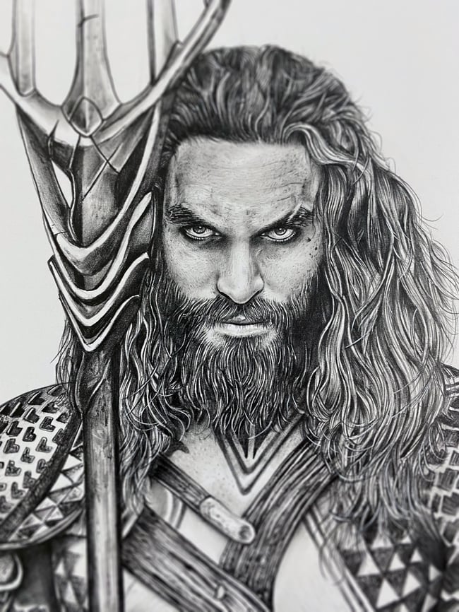 Original Drawing - Aquaman (Jason Momoa) | Art of Supershinobi