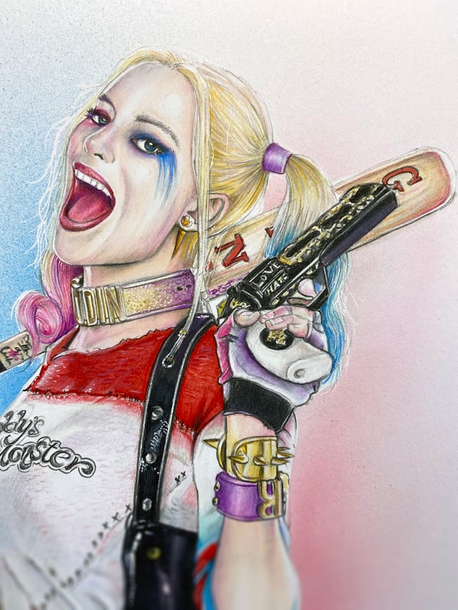 Original Drawing - Harley Quinn  ( Margot Robbie )