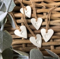 Image 2 of Clay Heart Tags (10) 