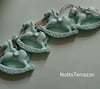Hanging horse - green 4 set
