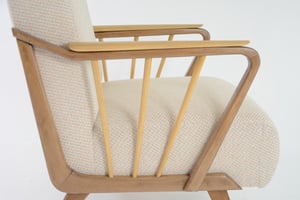 Image of Fauteuil Arc beige chiné