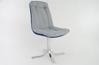 Image 1 of Chaise chromé bleu et PDP
