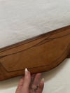 early 70s massive leather crossover hip belt 