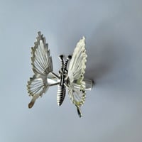 Silver Fluttering Butterfly Clips