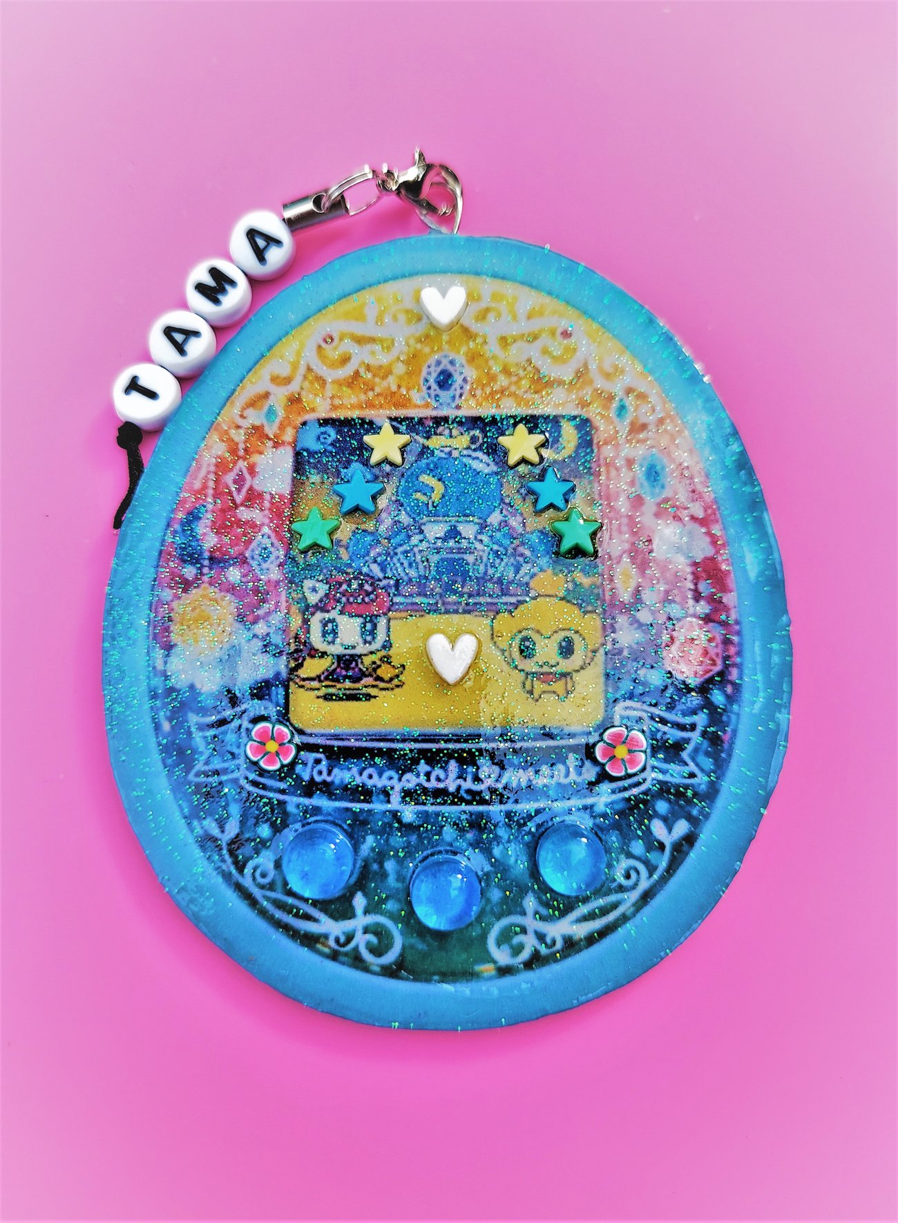 Tamagotchi Replica Keychain (Blue) PocketPorcelain