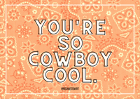 cowboy cool postcard.