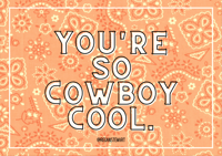 cowboy cool postcard.