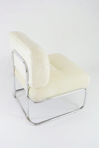 Image 2 of Fauteuil chromé ivoire