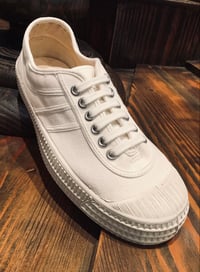 Image 1 of VEGANCRAFT full white canvas plimsoll shoes made in Slovakia 