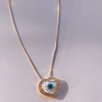 Evil Eye Heart Necklace