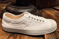 Image 2 of VEGANCRAFT full white canvas plimsoll shoes made in Slovakia 