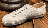Image 3 of VEGANCRAFT full white canvas plimsoll shoes made in Slovakia 