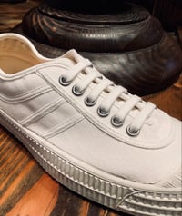 Image 5 of VEGANCRAFT full white canvas plimsoll shoes made in Slovakia 