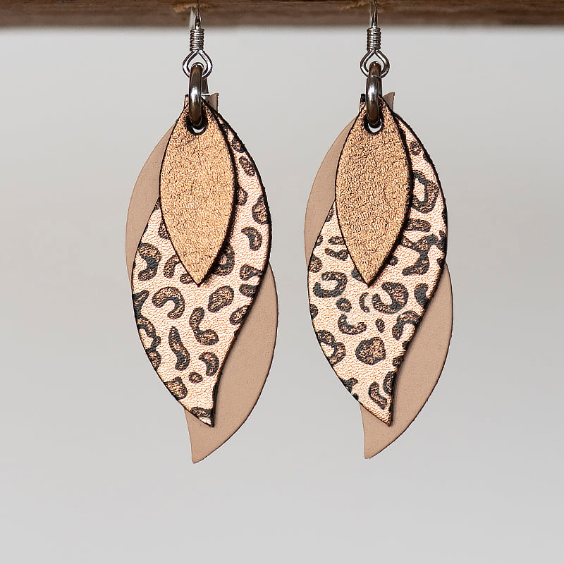 printed leather for earrings