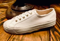 Image 1 of VEGANCRAFT white canvas lo top shoes made in Slovakia 