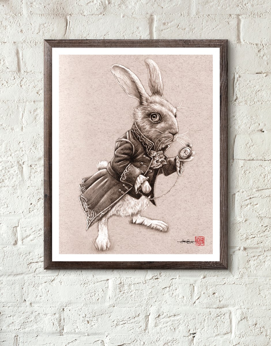 How To Draw The Rabbit From Alice In Wonderland