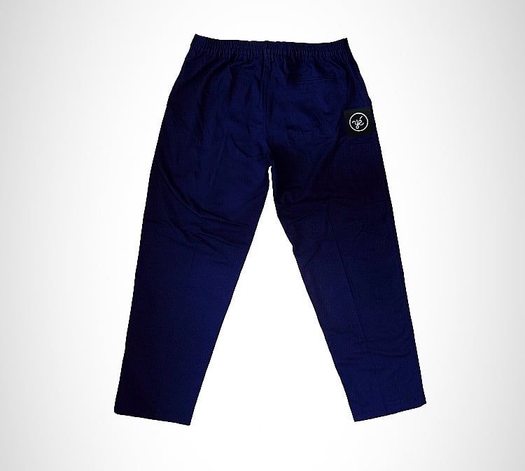 EMBROIDED BLUE CHINO