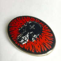 Image 3 of Hand Painted Gothic Skull Men's Belt Buckle
