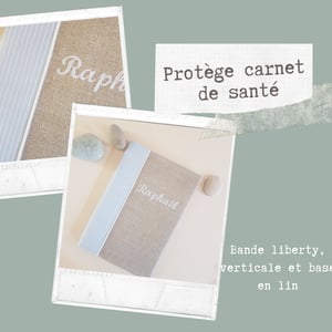 Image of Sur Commande Protège carnet de Santé bande Verticale ou horizontale