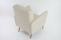 Image 3 of Fauteuil courbé beige chiné