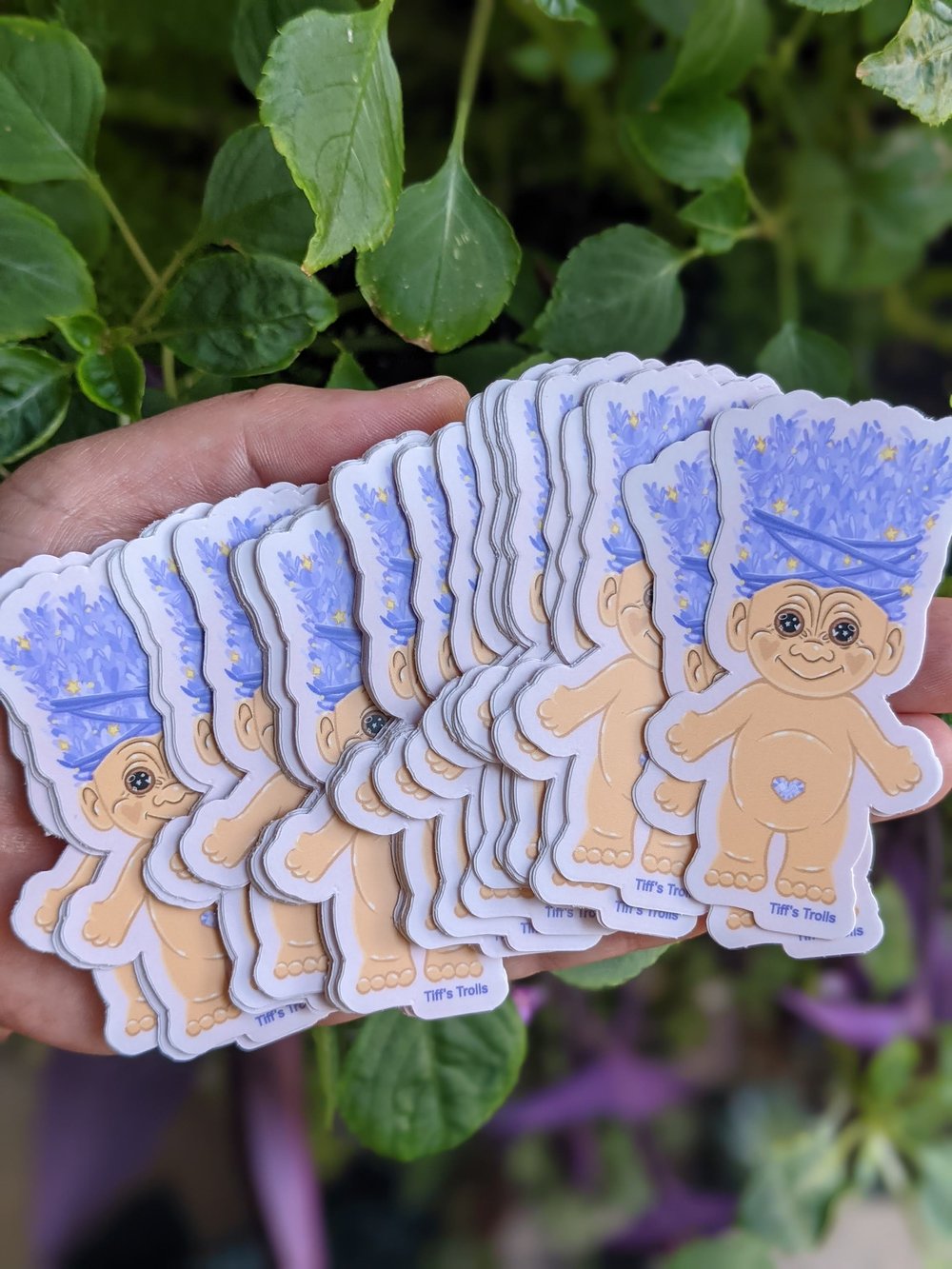 Lavender Troll Sticker 3"